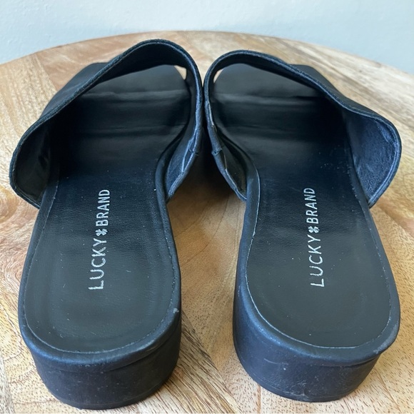 Lucky Brand | Florent Suede Leather Minimalist Mule Flat - Picture 4 of 8